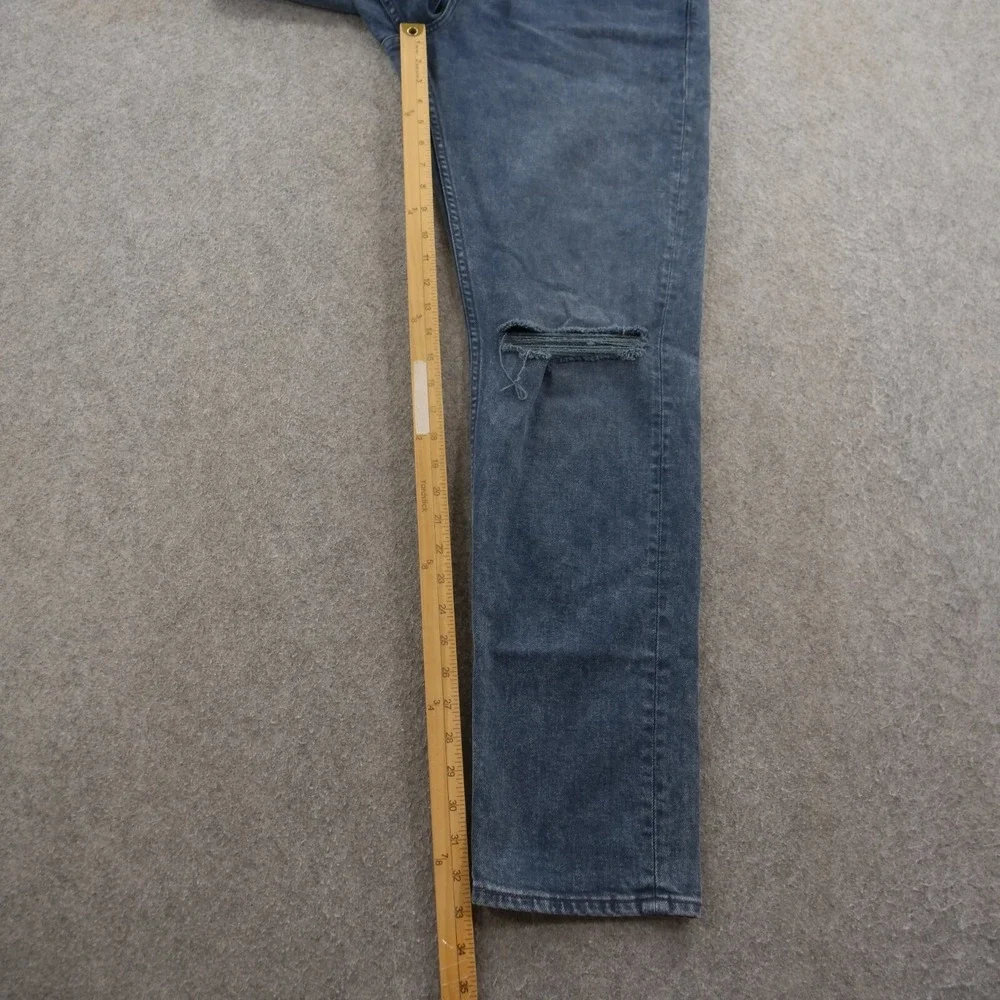 Rag & Bone Jeans Mens 38 Blue Fit 1 Extra Slim Straight Mid Rise Distressed